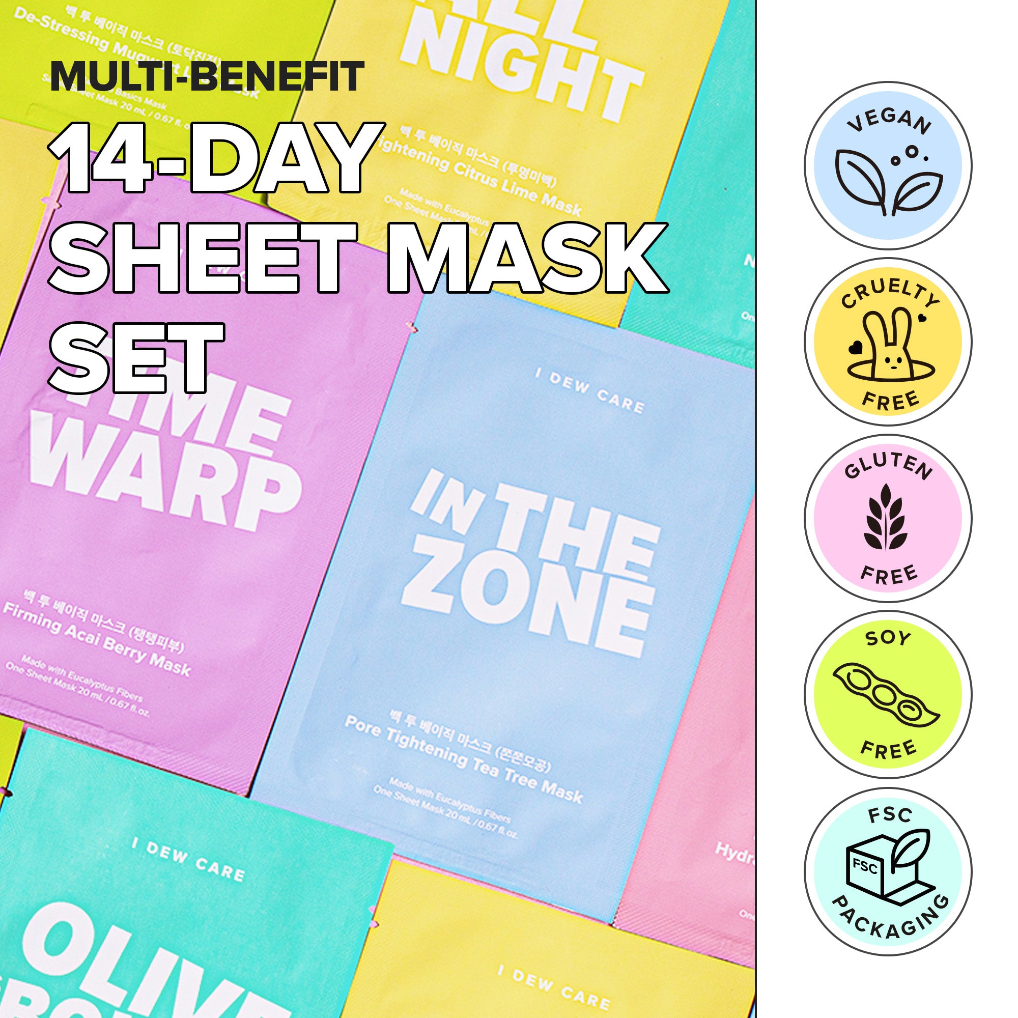 Glass Skin Facial Sheet Mask Variety Pack - Let's Get Sheet Faced