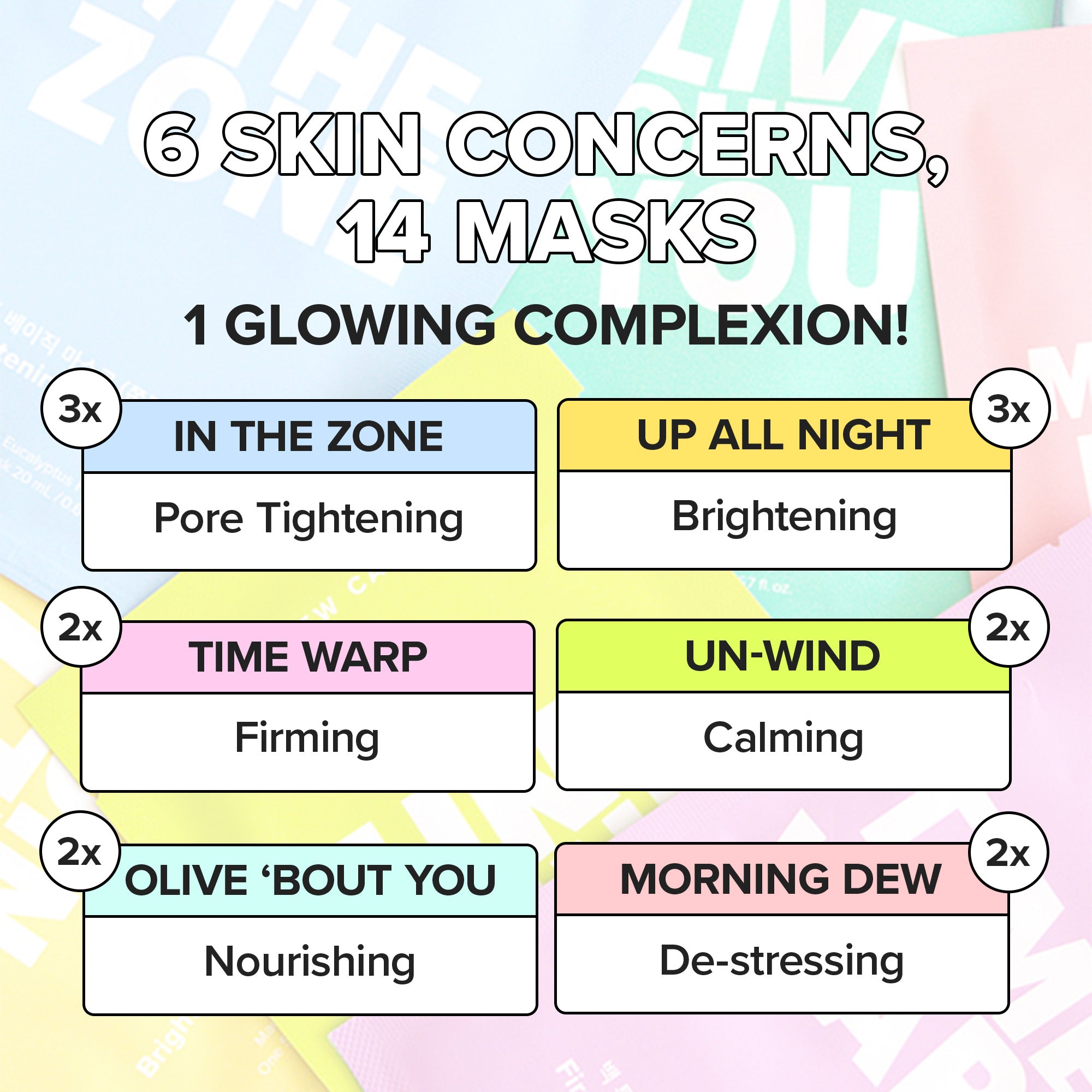 Glass Skin Facial Sheet Mask Variety Pack - Let's Get Sheet Faced