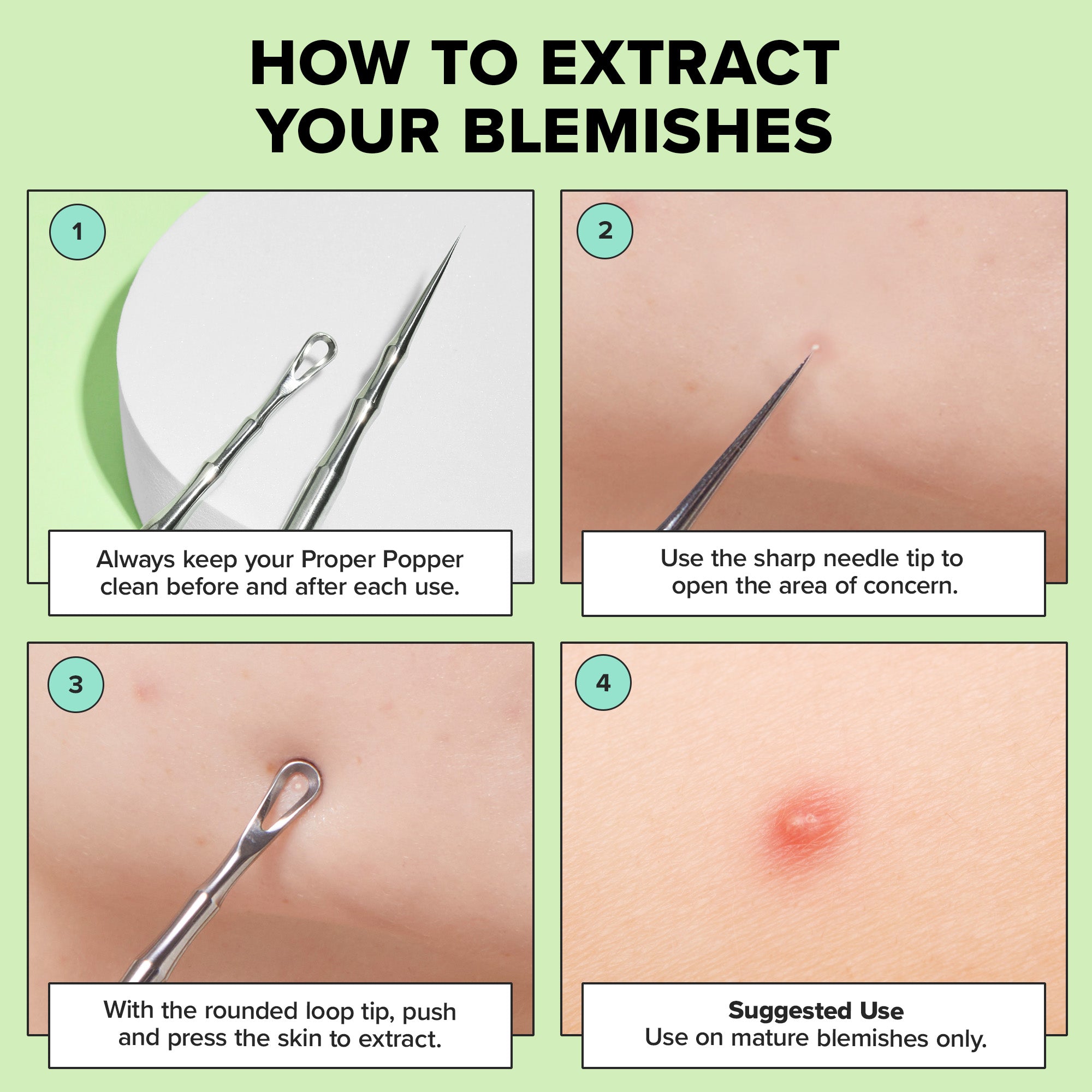Dual-Tip Pimple Tool - Proper Popper