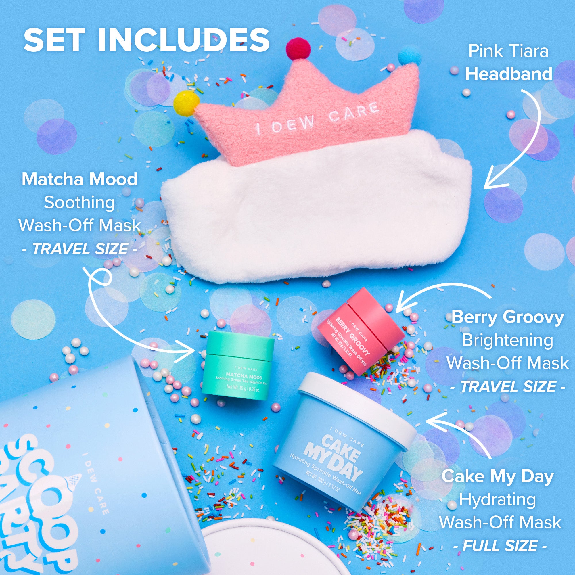 Wash Off Face Mask Set - Scoop Party