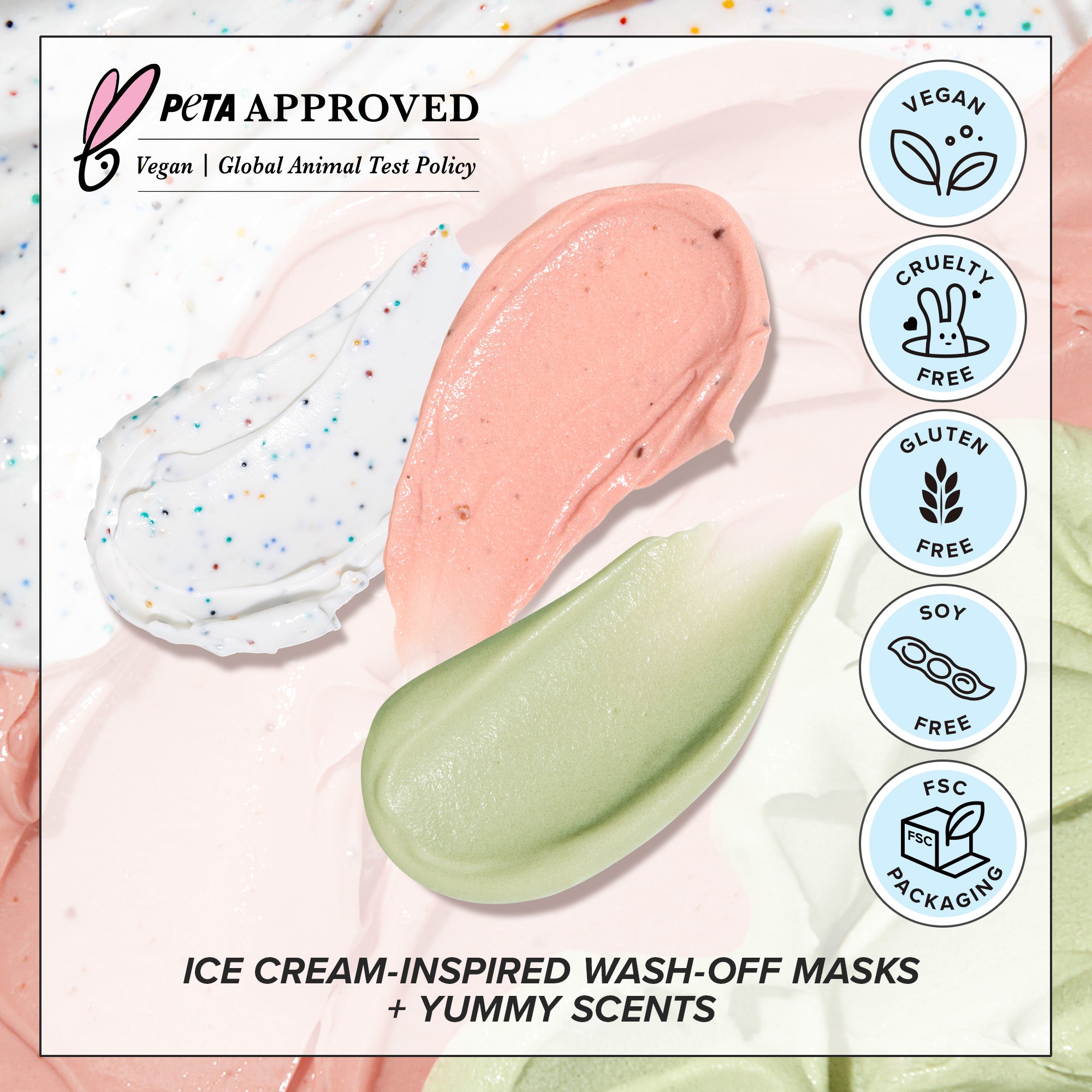Wash Off Face Mask Set - Scoop Party