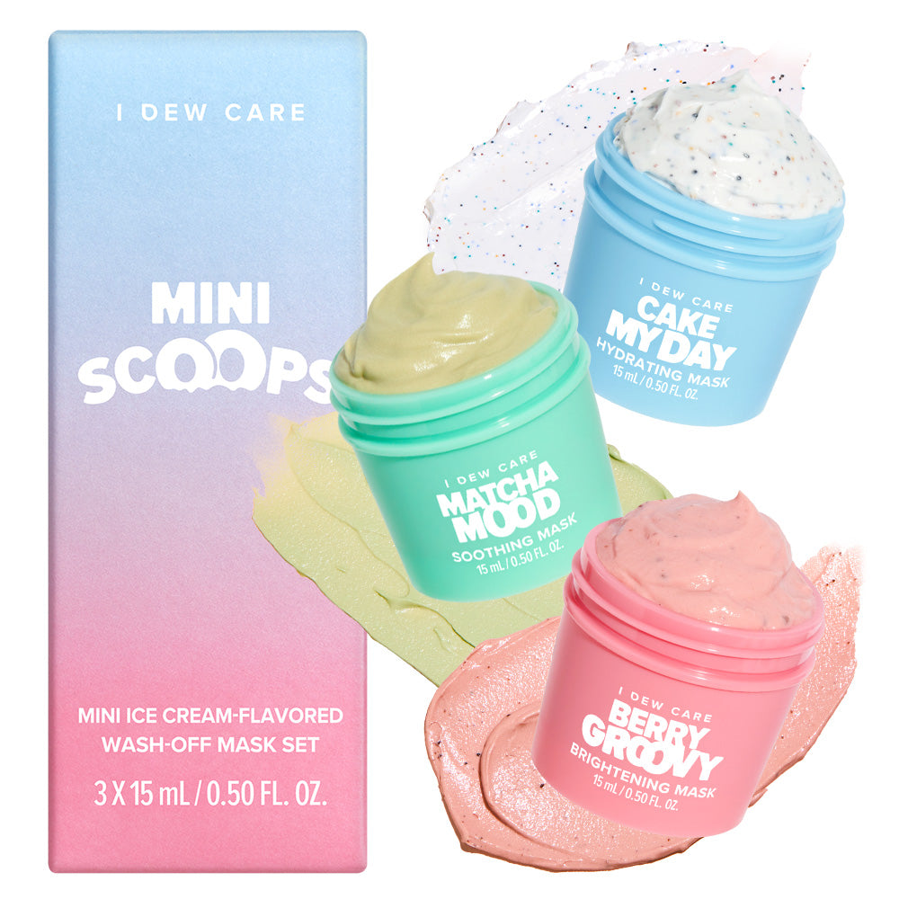 Wash Off Face Mask Set - Mini Scoops – I DEW CARE