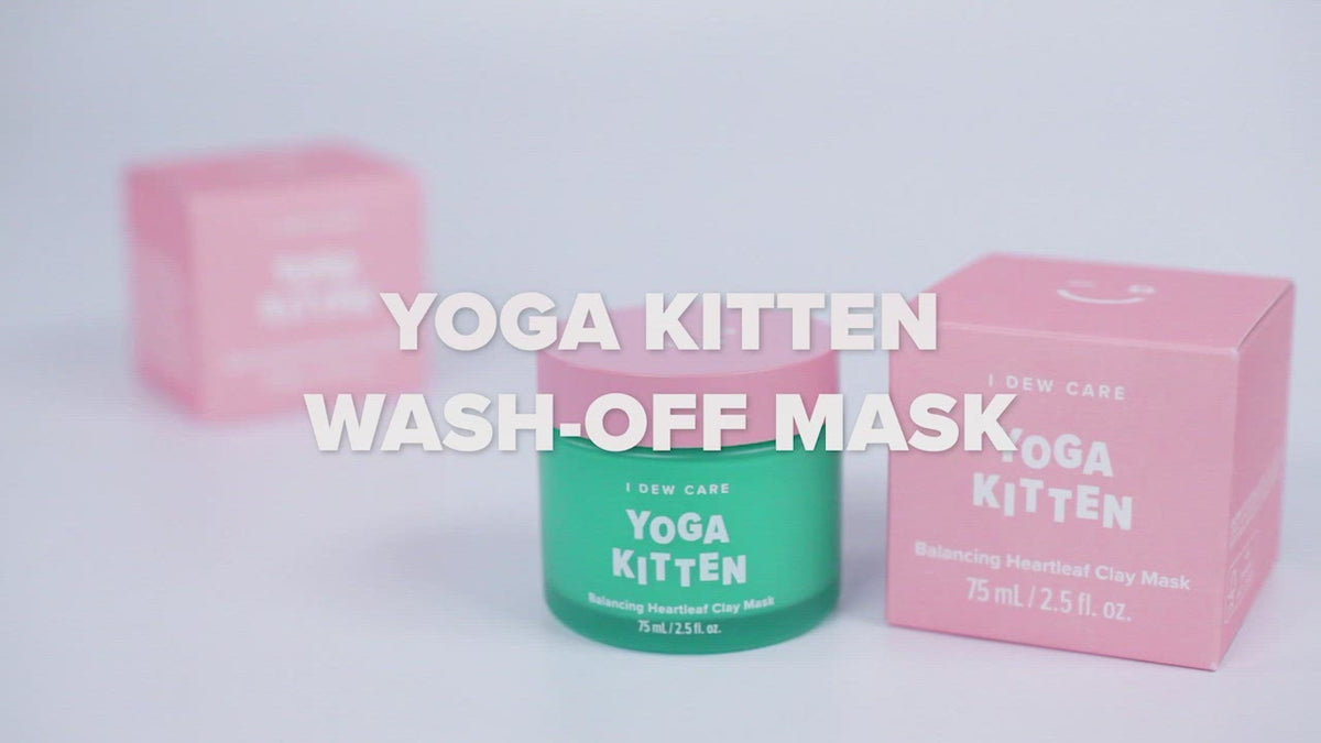 I DEW CARE Yoga Kitten | Balancing Kaolin Clay Face Mask for Blemish-prone  Skin with Heartleaf and Tea Tree Extract |