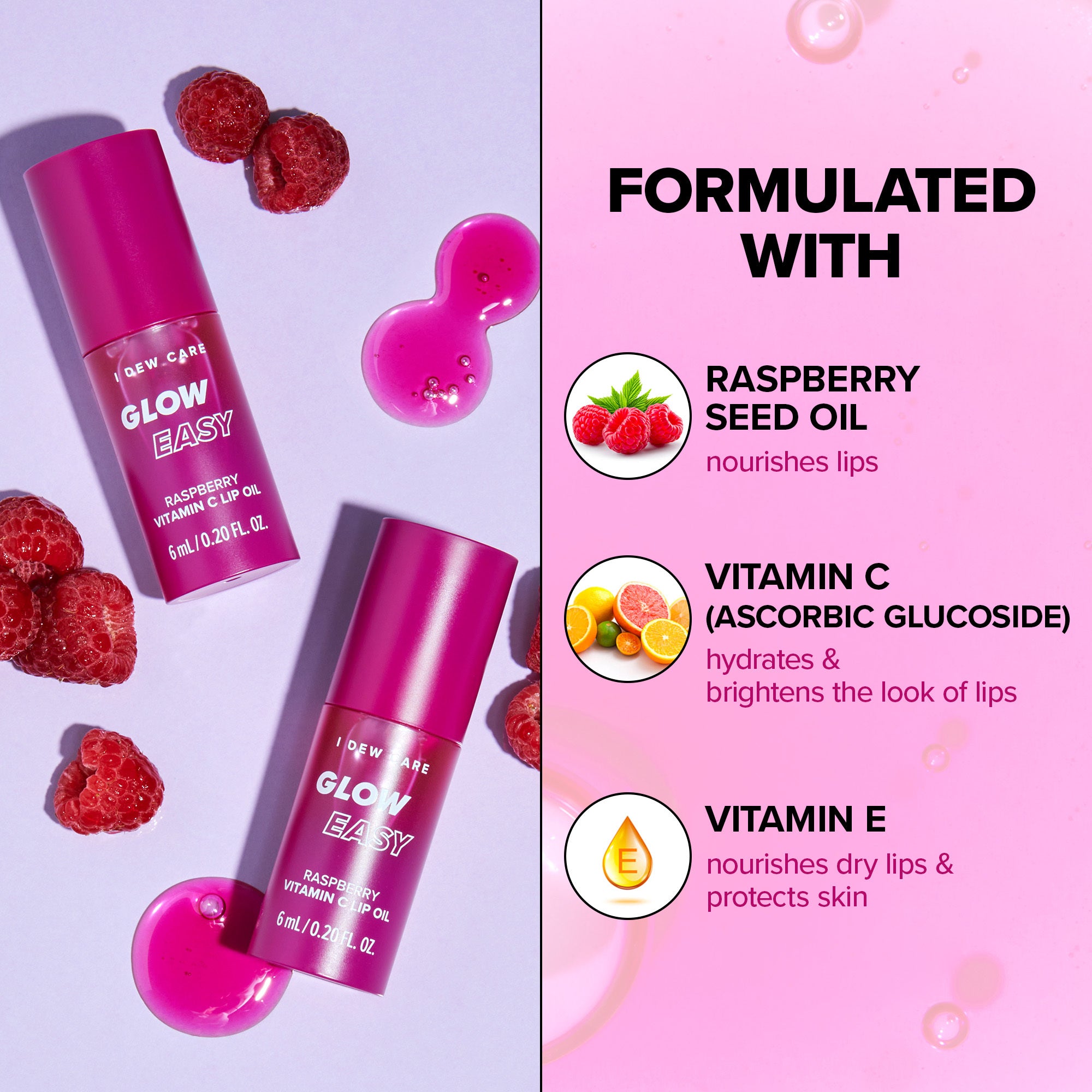 I DEW CARE | Glow Easy Lip Oil | Nourishing Vitamin C Tinted Lip Oil I DEW CARE | Glow Easy Lip Oil | Nourishing Vitamin C Tinted Lip Oil