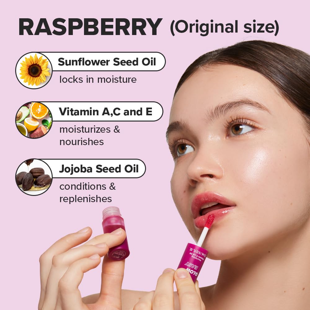 I DEW Care, Glow Easy, Vitamin C Lip Oil, Raspberry I DEW Care, Glow Easy, Vitamin C Lip Oil, Raspberry