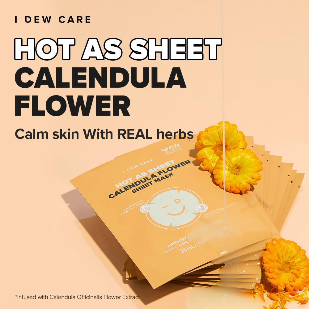 Hot As Sheet Calendula Flower Sheet Mask 10EA