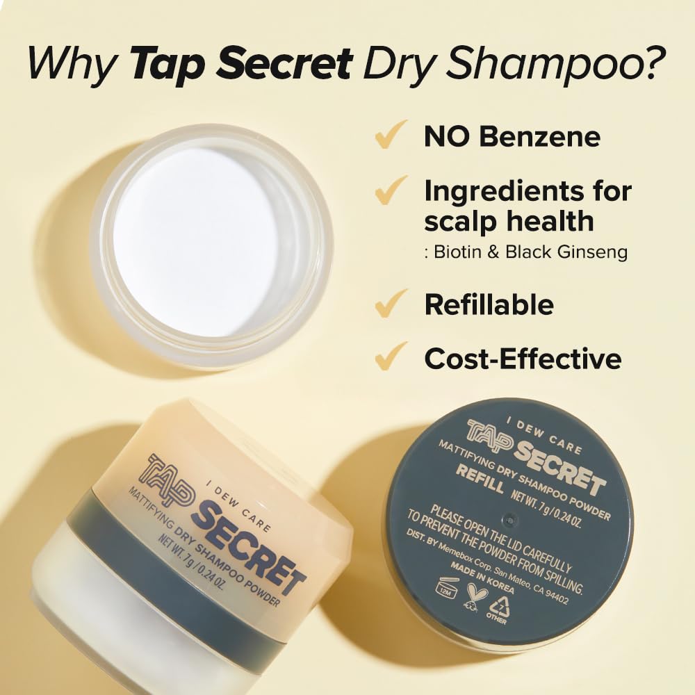 Tap Secret Trio- Mattifying Dry Shampoo Powder