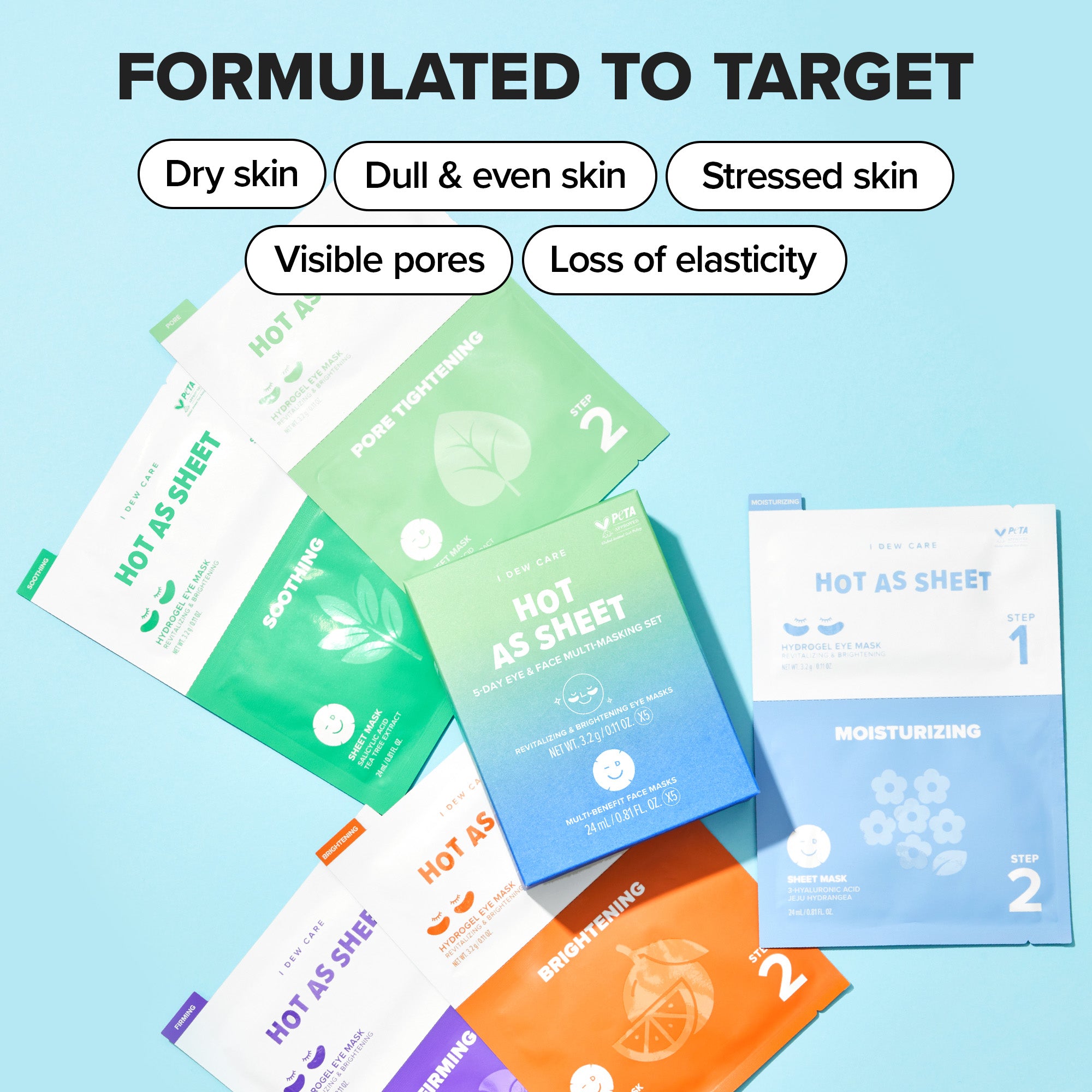 Hot As Sheet 5-Day Eye & Face Multi-Masking Set