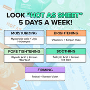 Hot As Sheet 5-Day Eye & Face Multi-Masking Set