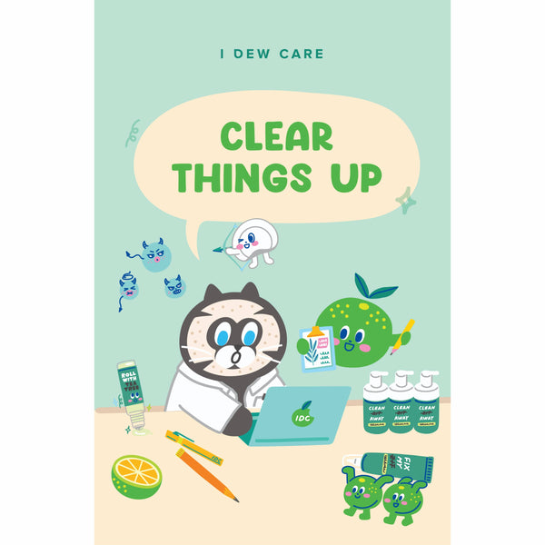 Clear Things Up Postcard + Sticker Sheet