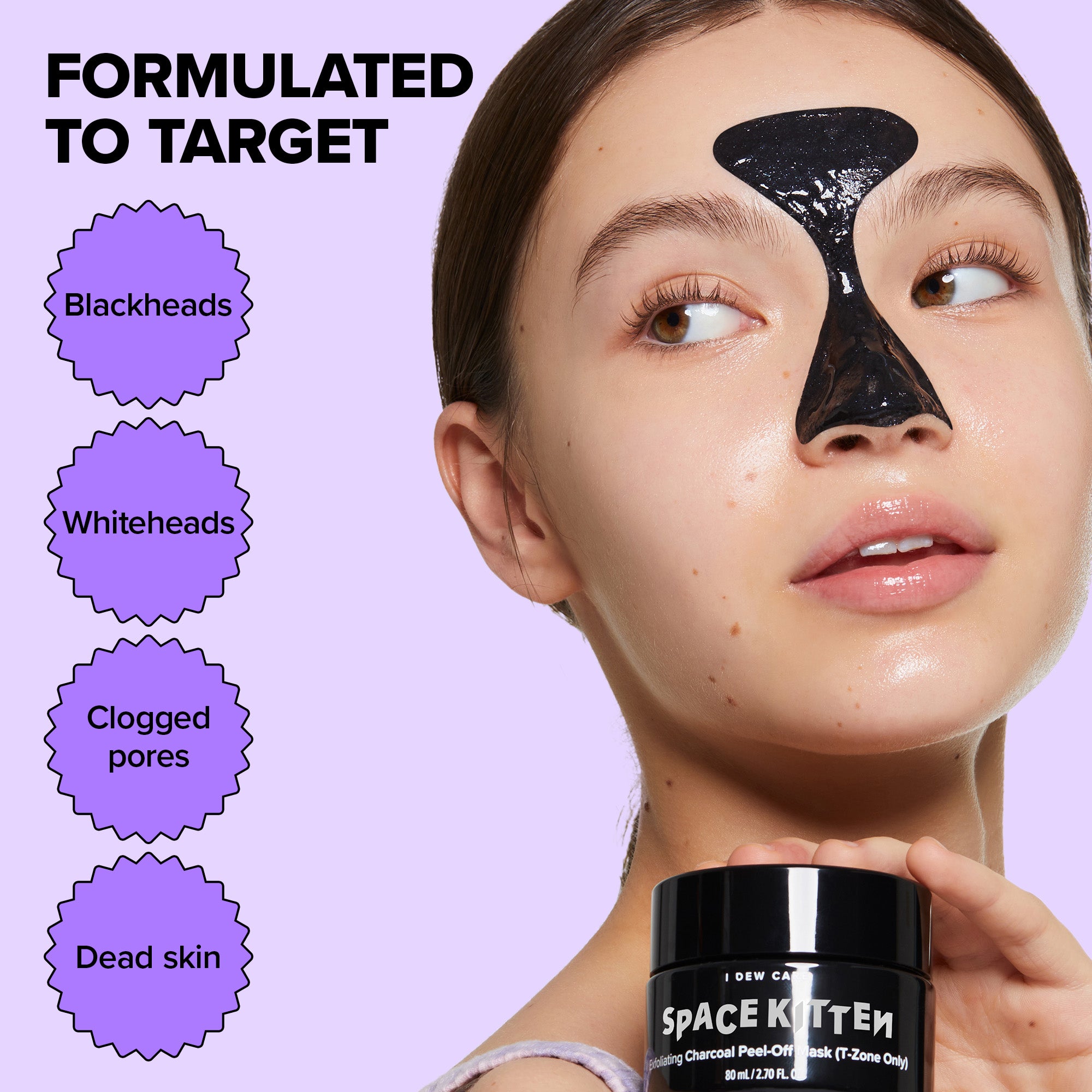 I DEW CARE Space Kitten Charcoal Face Mask Exfoliating Galactic Black