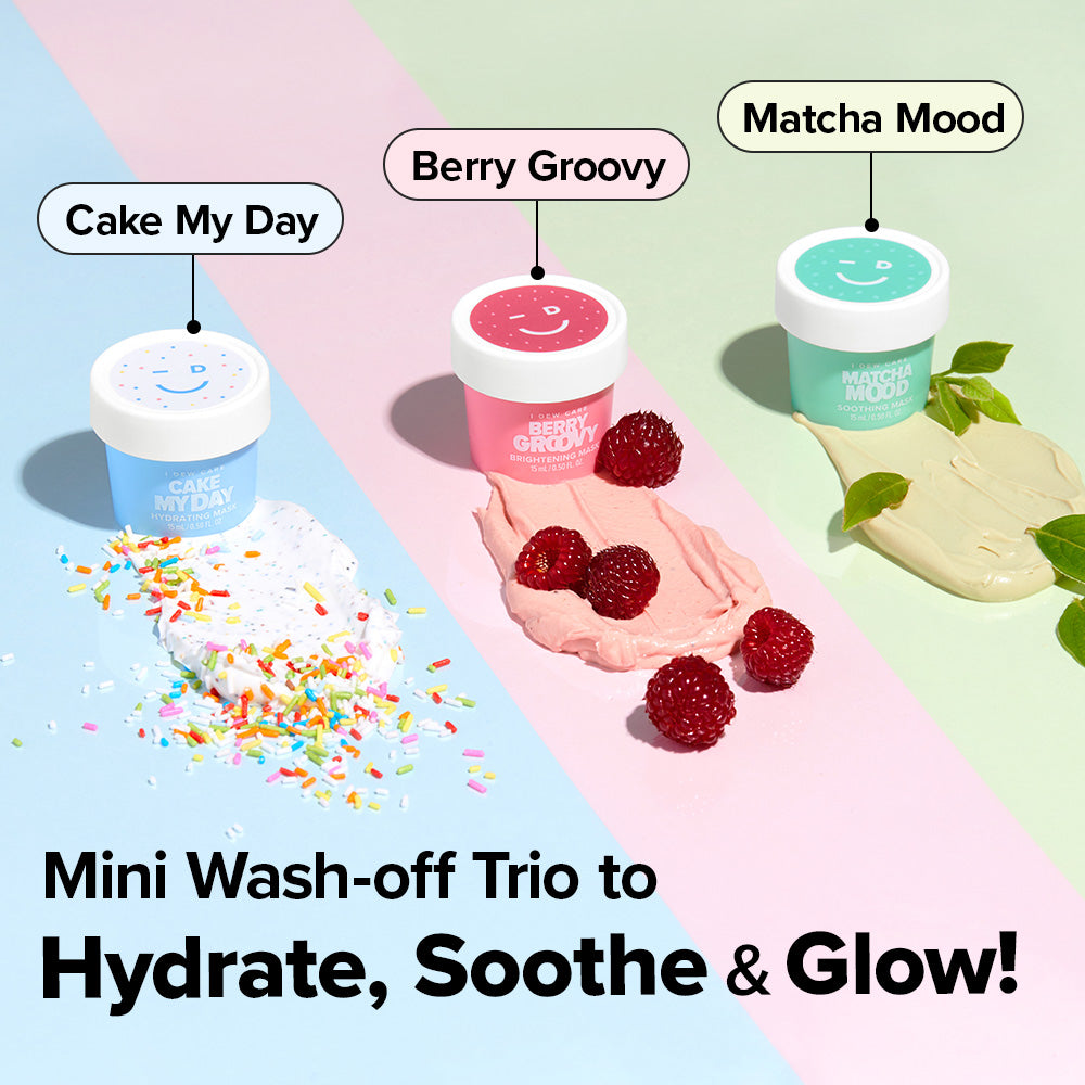 Wash Off Face Mask Set - Mini Scoops – I DEW CARE