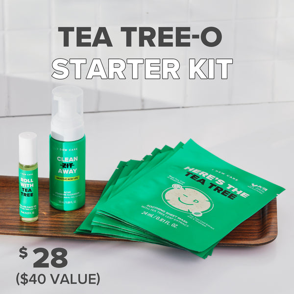 I DEW CARE Tea Tree-O Starter Kit | Acne Foaming Cleanser, Sheet 