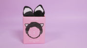 black cat headband - facial headband - spa facial skincare headband