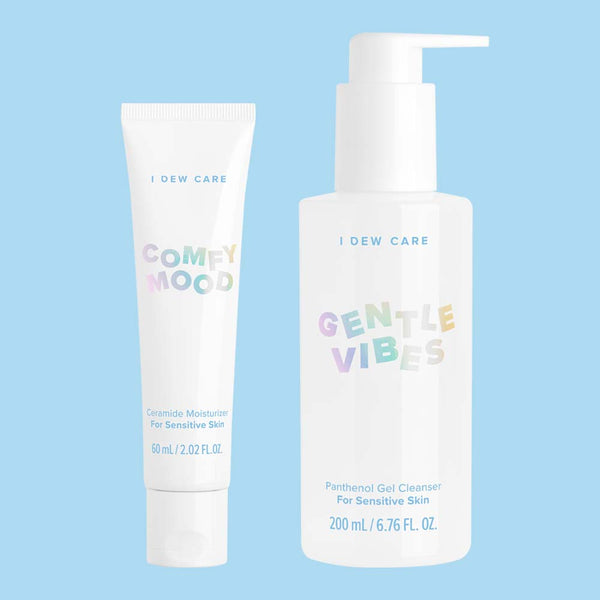 moisturizer and cleanser for sensitive skin - comfy vibes only