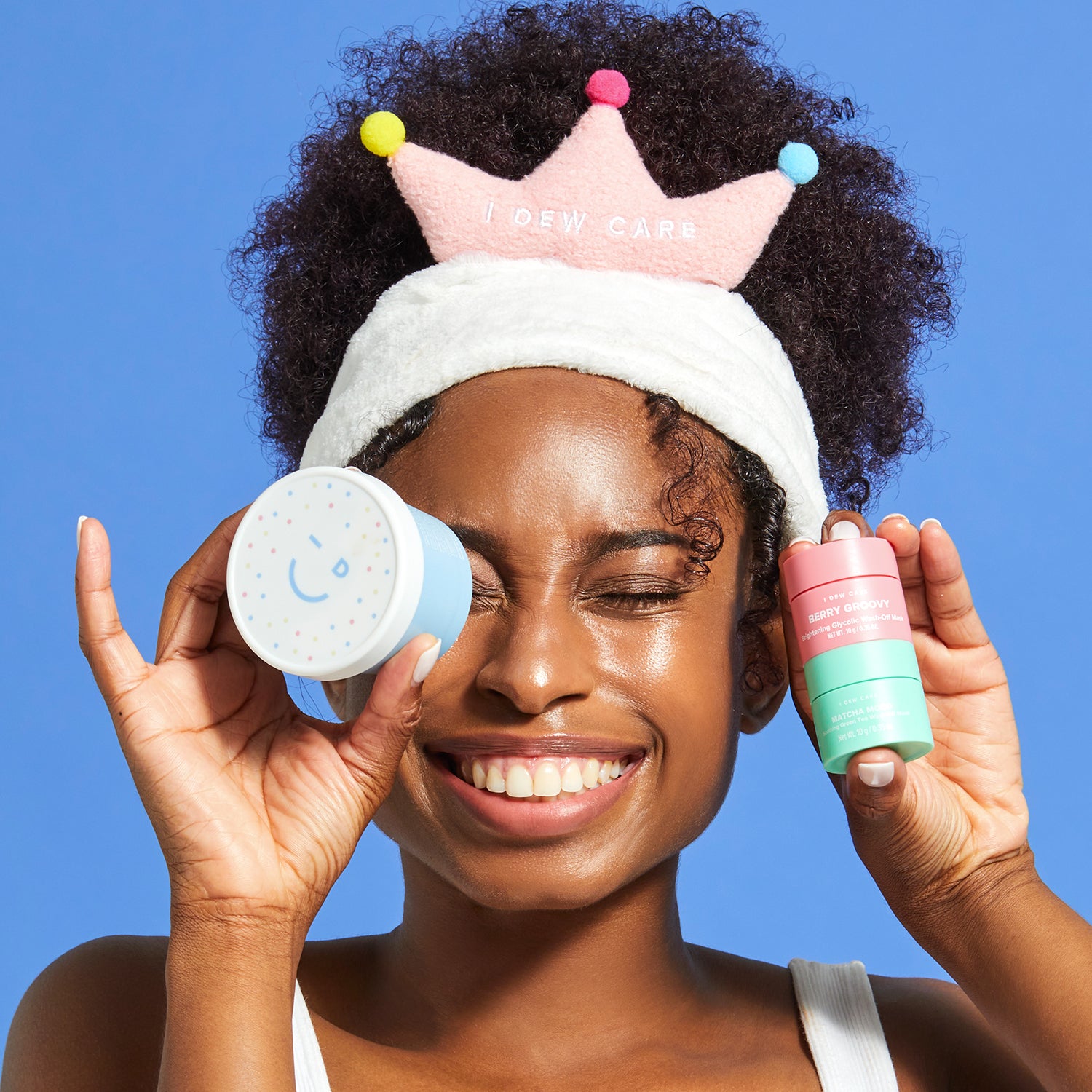 wash off mask party pack - pink tiara headband - travel size