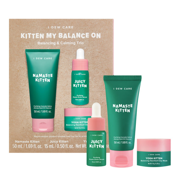 Kitten My Balance On -   - Set - I DEW CARE Memebox - Cleanser, mask and serum travel size set